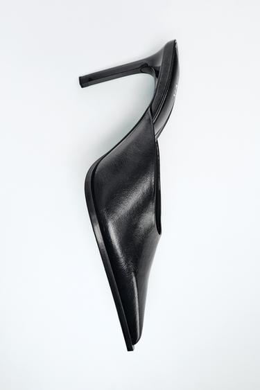 HIGH HEELS MIT OFFENER FERSE - Schwarz von Zara