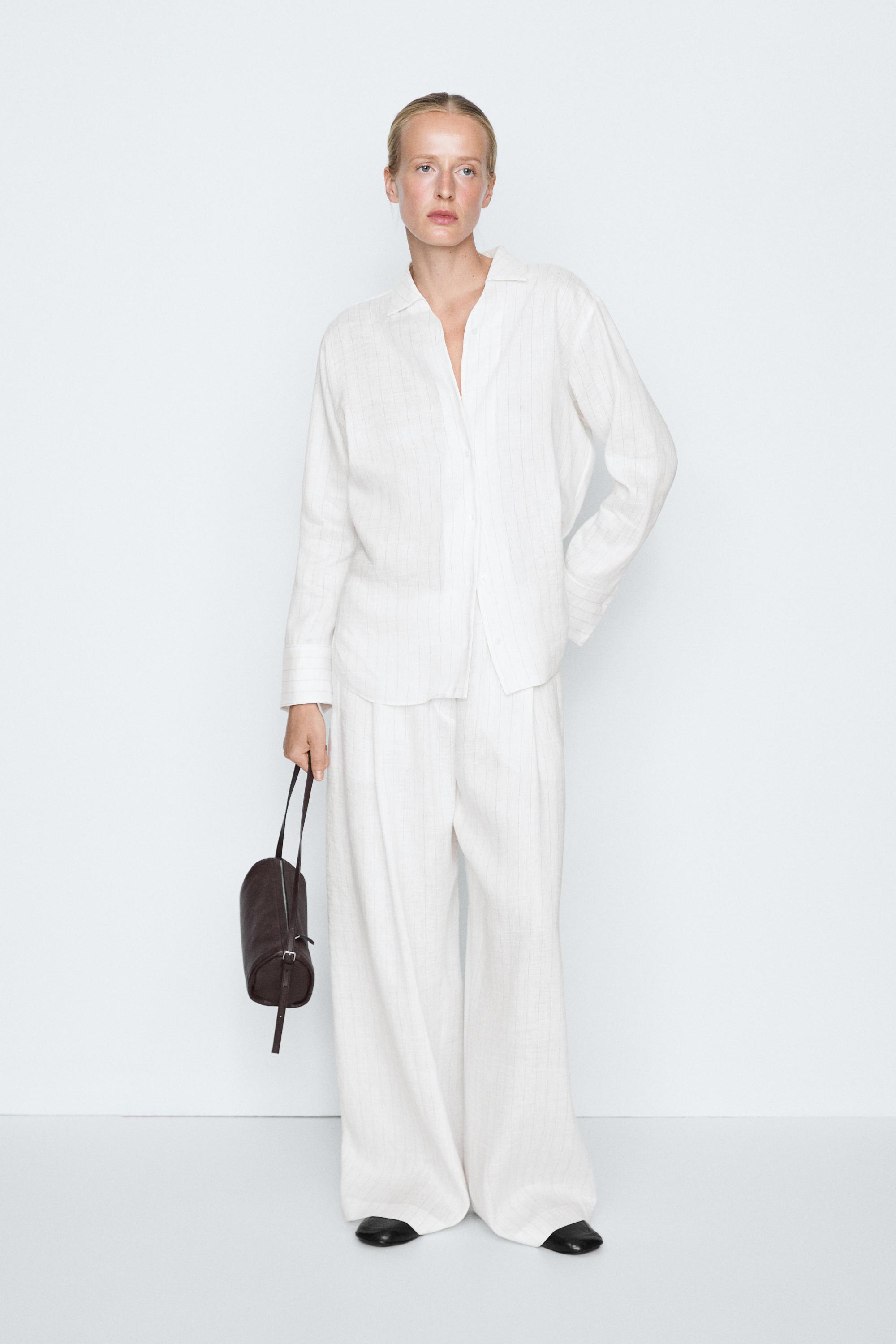 Striped pleated flowing pants - STUDIO