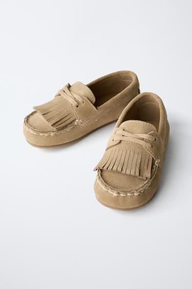 LEATHER LOAFERS - Sand Brown by Zara - Image 2
