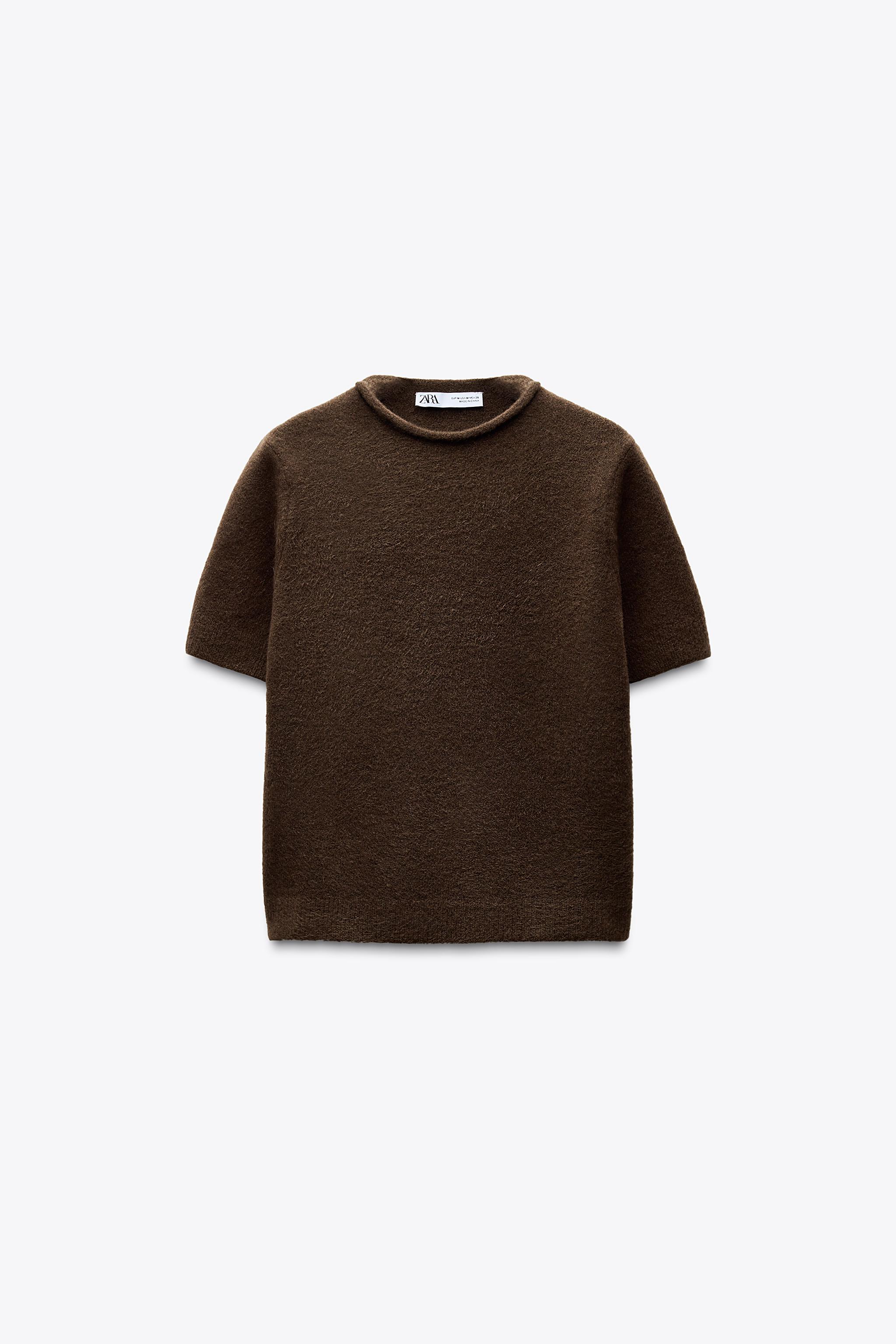 SOFT SHORT SLEEVE KNIT SWEATER - Green | ZARA Canada SOFT SHORT SLEEVE KNIT SWEATER - Green | ZARA Canada