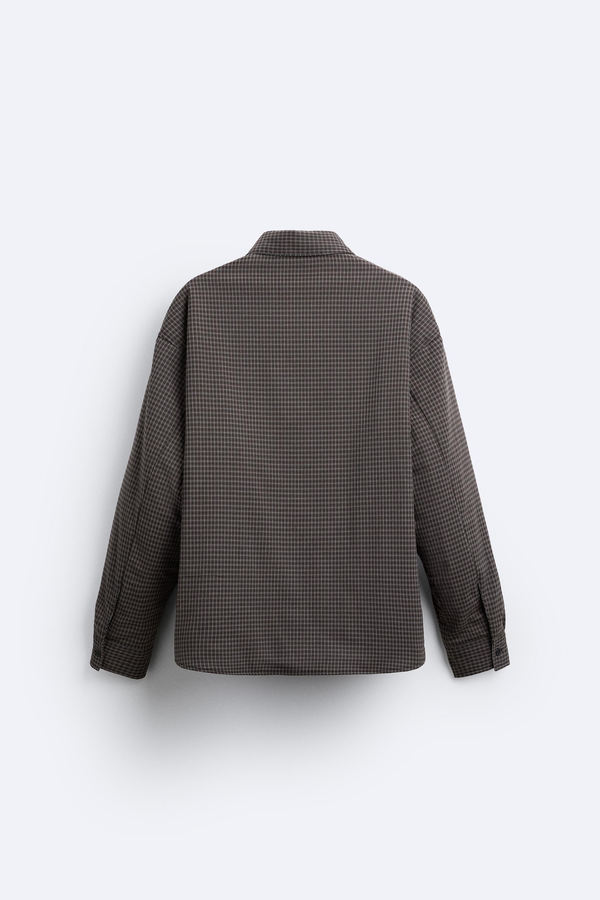 リバーシブル チェック シャツジャケット - ブラック/ブラウン | ZARA 