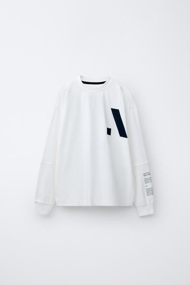 CAMISETA SPORTY CORTES - Blanco de Zara
