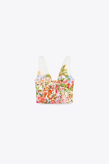 PRINTED KNOT TOP - Multicoloured by Zara
