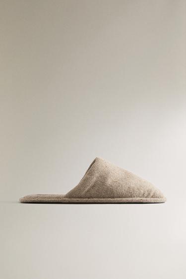 WARM FABRIC SLIPPERS - Beige by Zara - Image 0