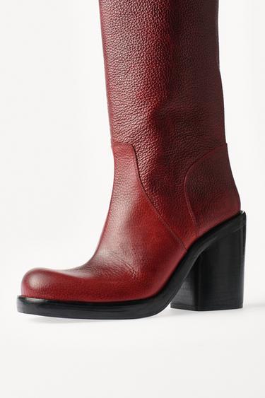 BOTTES HAUTES EN CUIR WILLY CHAVARRIA X ZARA - Marron de Zara - Image 4