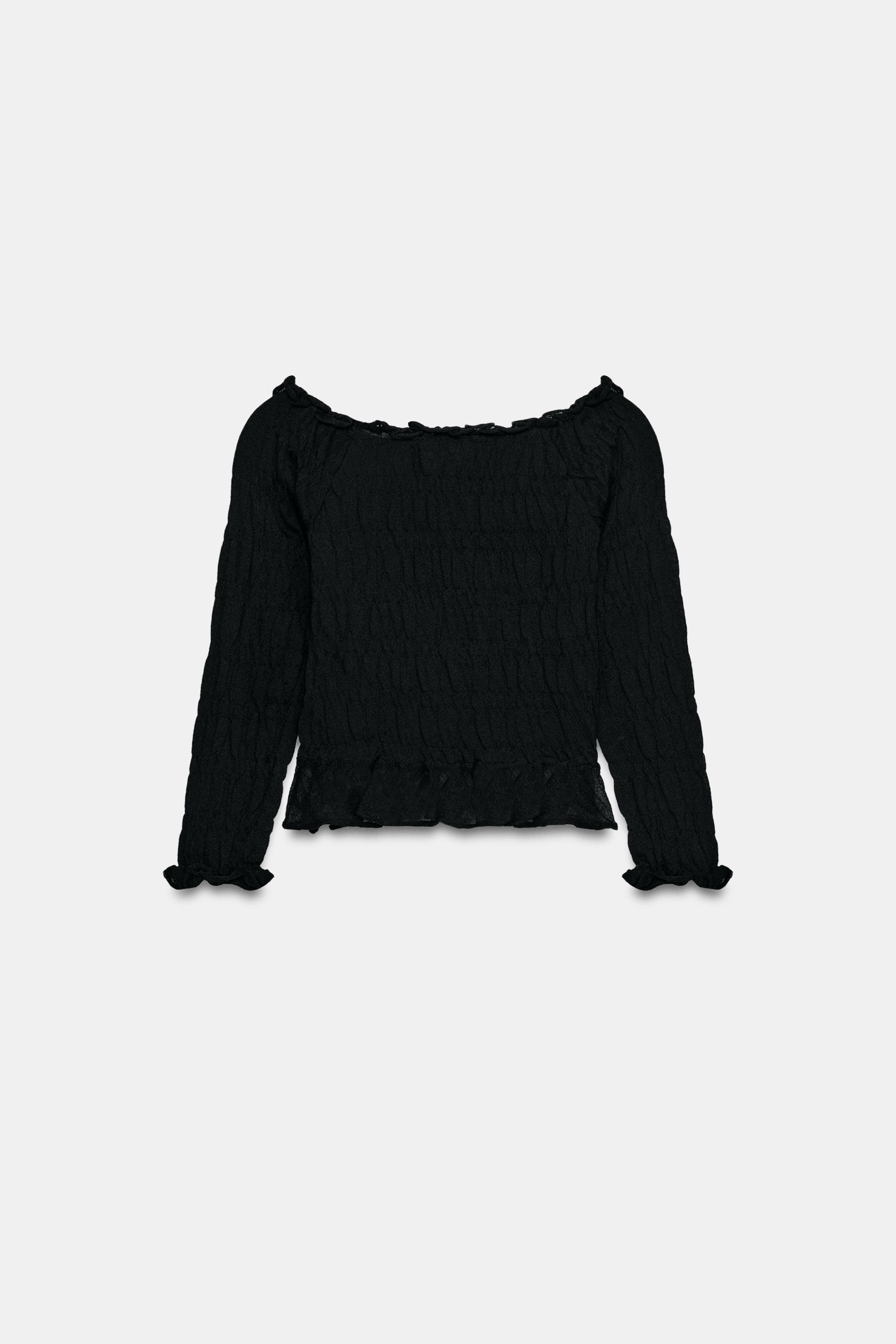 TOP EN MAILLE NID D'ABEILLE