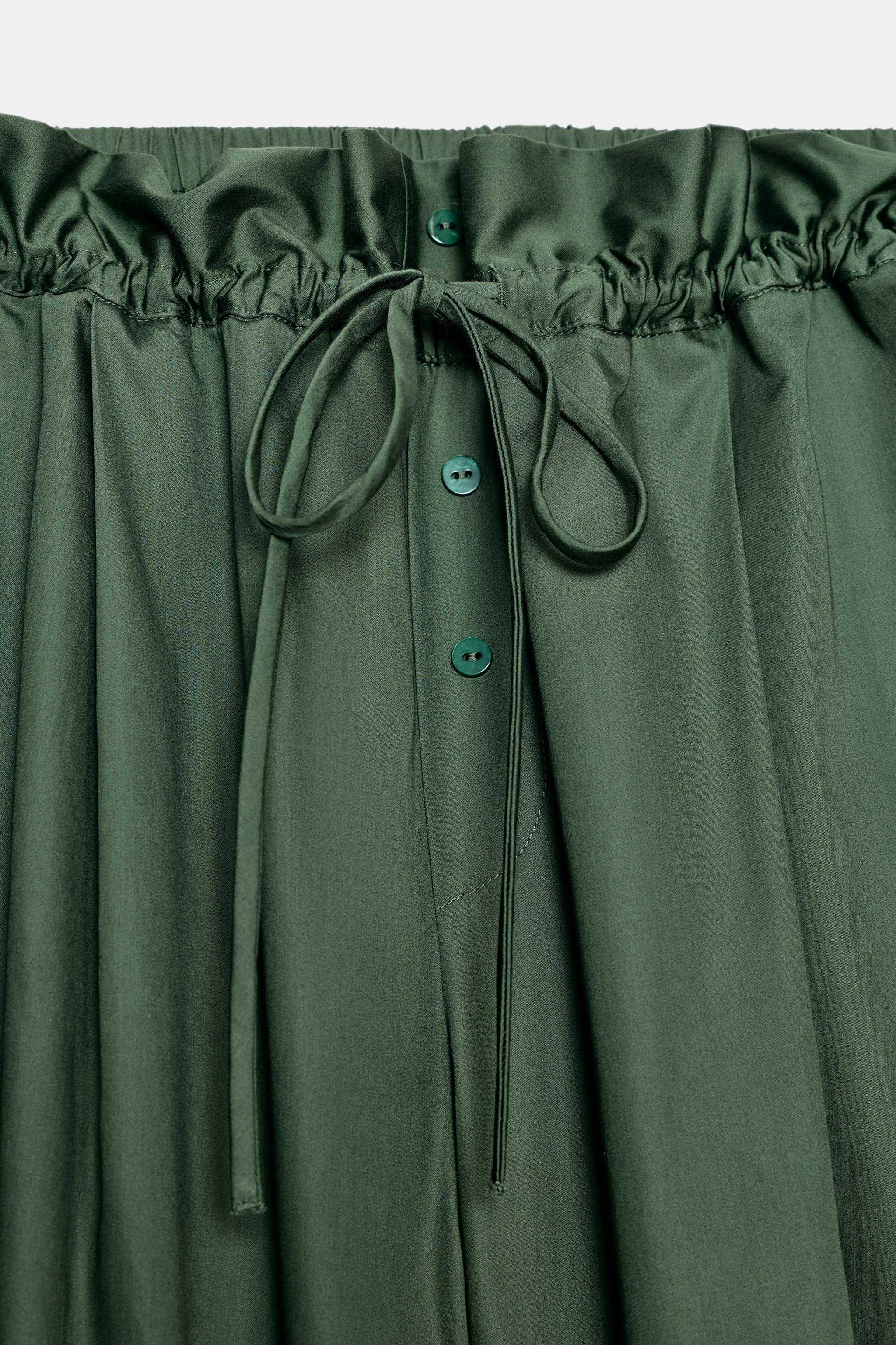 CONTRAST POPLIN PANTS