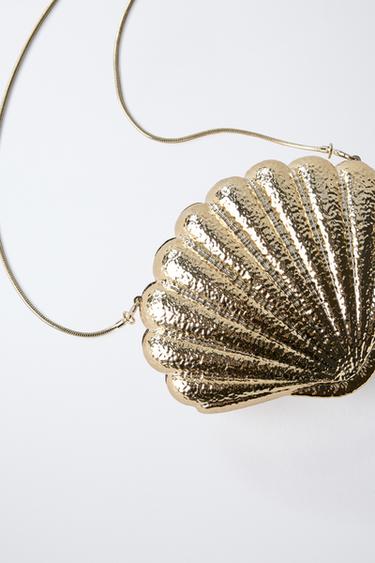 METALLIC SHELL CROSSBODY BAG - Golden by Zara - Image 1