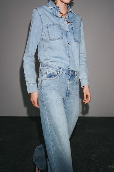 JEAN ZW COLLECTION WIDE LEG TAILLE BASSE - Bleu de Zara - Image 1