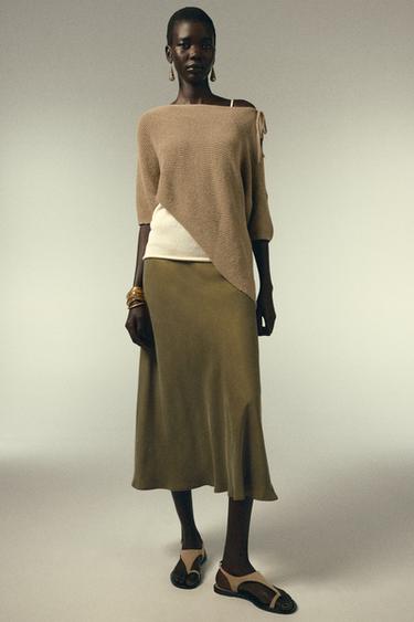 FALDA MIDI ZW COLLECTION - Oliva de Zara