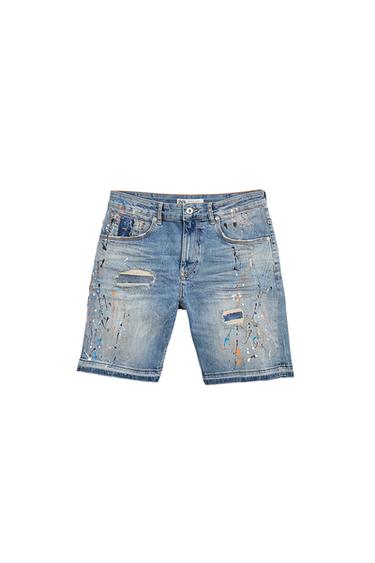 BERMUDA DENIM SALPICADURAS PINTURA