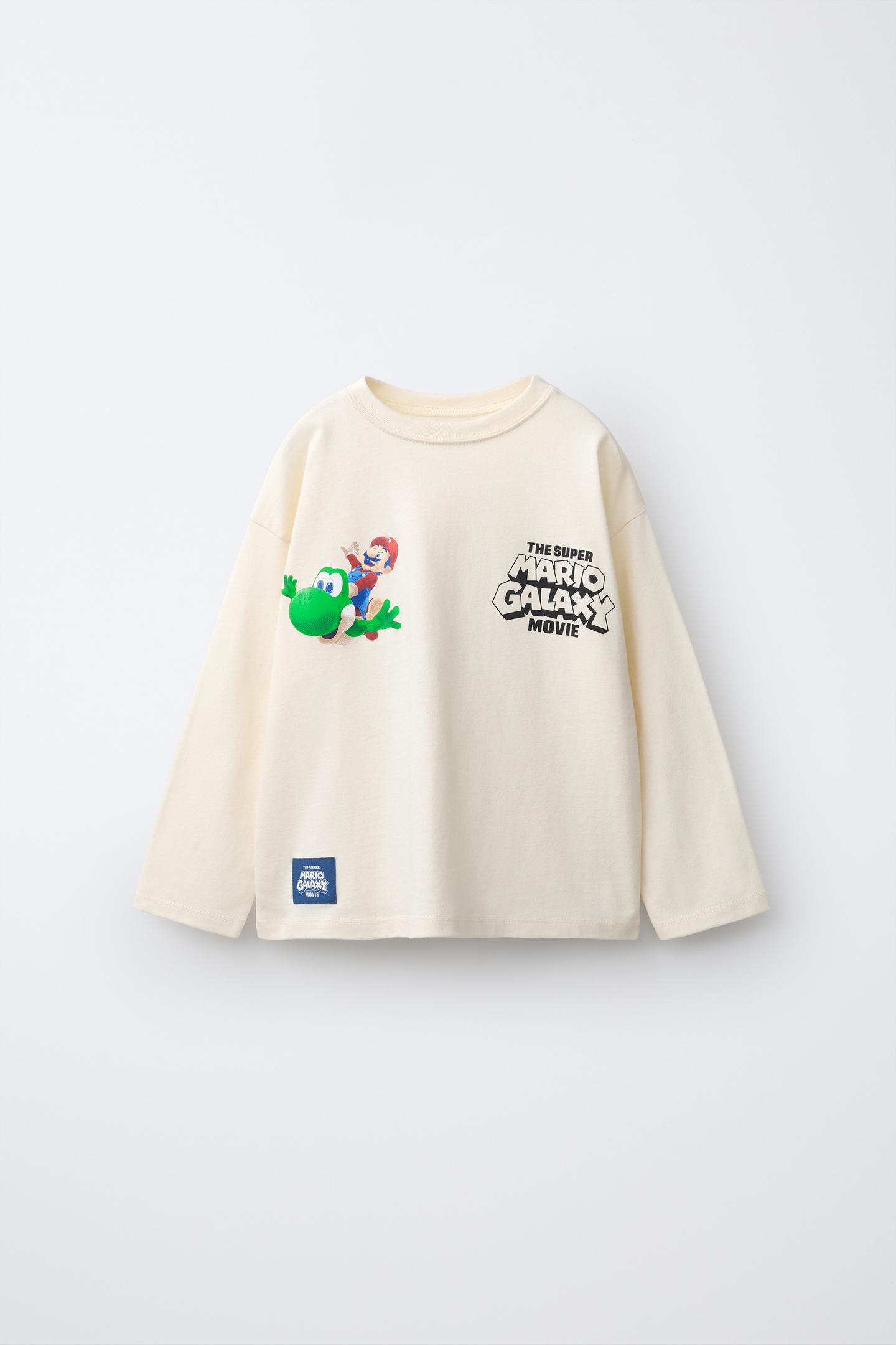 Детская футболка Zara Mario Bros.™ © Nintendo Print, цвет: Экрю