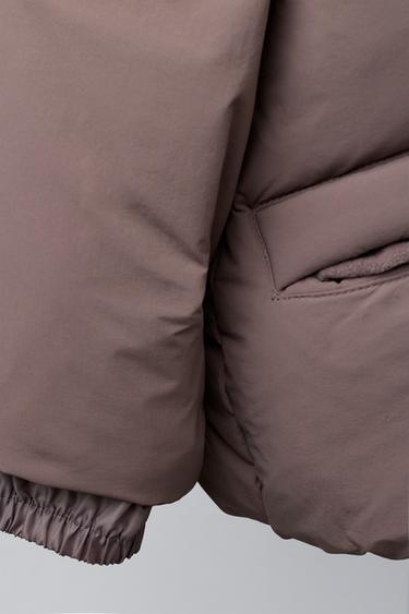 FEATHER DOWN WATER REPELLENT PUFFER JACKET - Brown / Taupe by Zara - Image 5