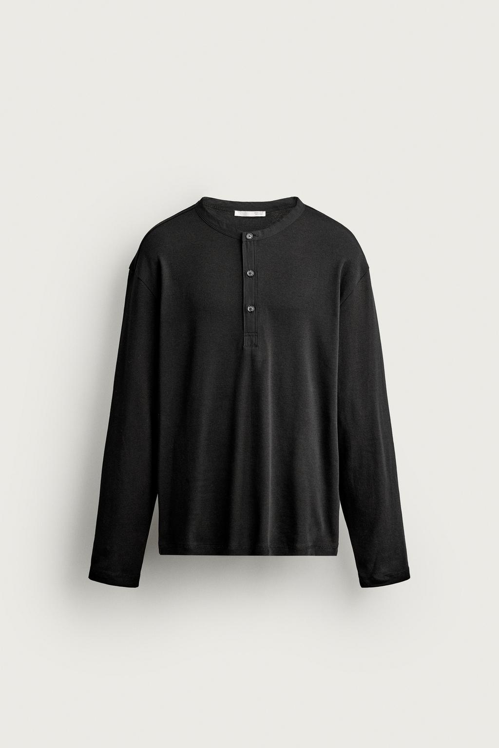 RELAXED FIT HENLEY T-SHIRT