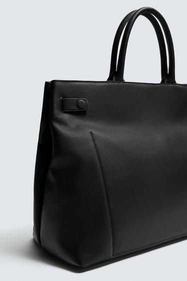 SAC À MAIN EN CUIR AVEC CEINTURE - Noir de Zara - Image 5