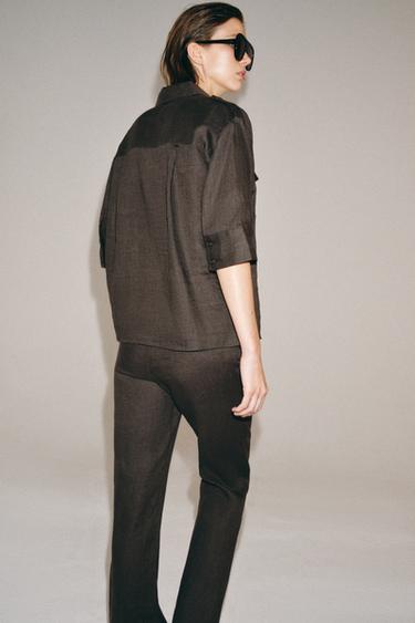 ENSEMBLE CHEMISE ET PANTALON EN LIN - Maquillage de Zara - Image 4