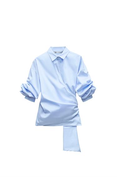 ZW COLLECTION POPLIN SHIRT WITH TIE