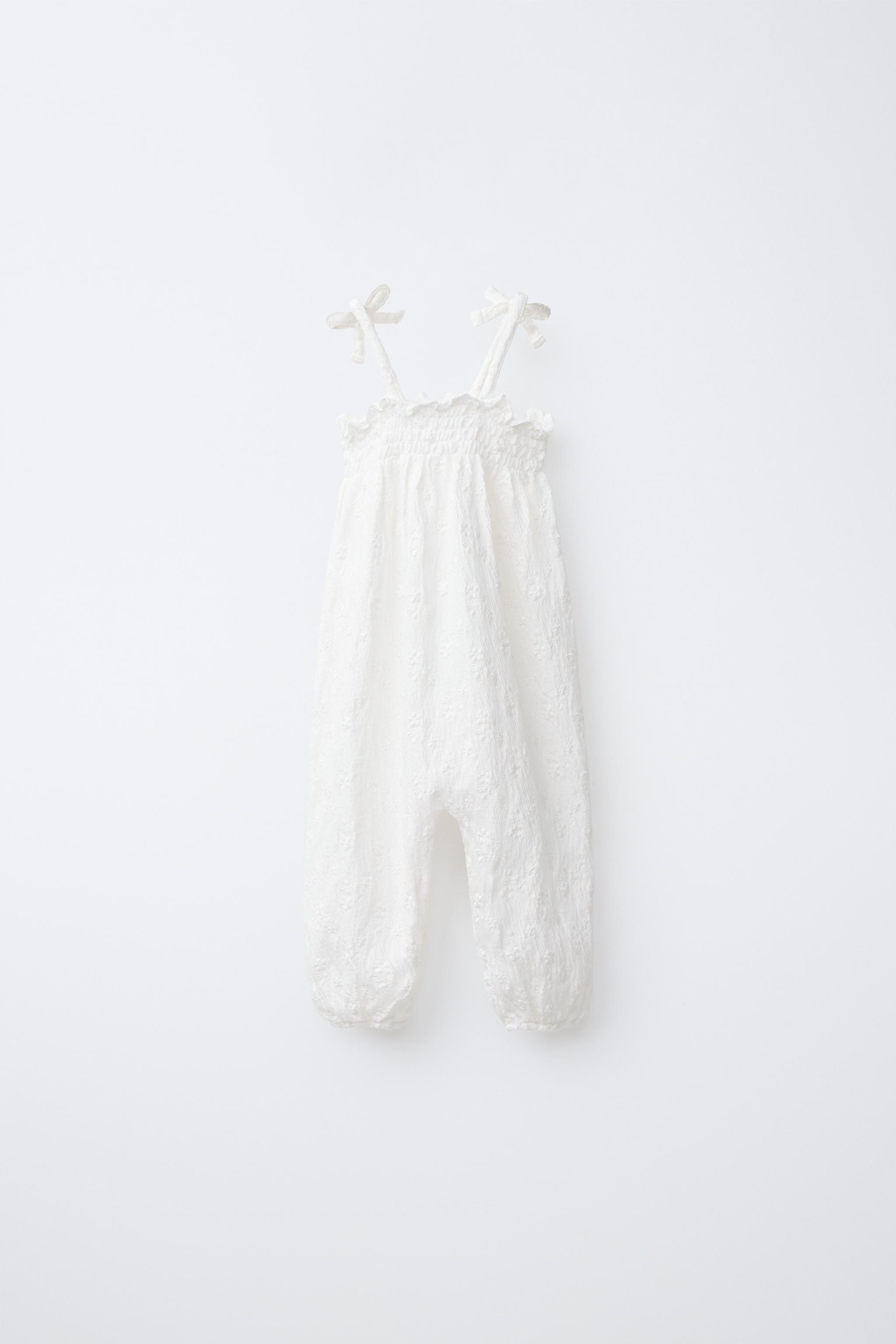 EMBROIDERED OVERALLS — White