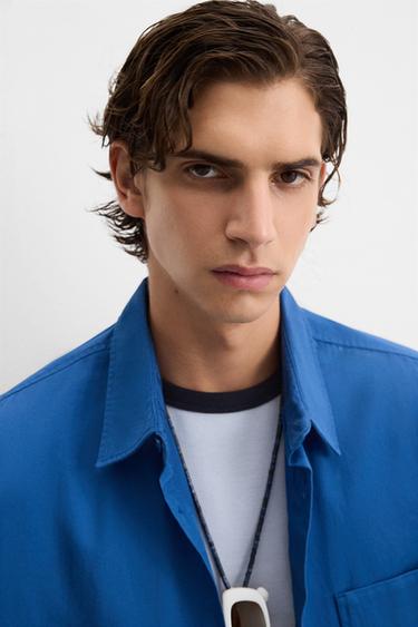 BOXY FIT SHIRT - Bluish by Zara - Image 4