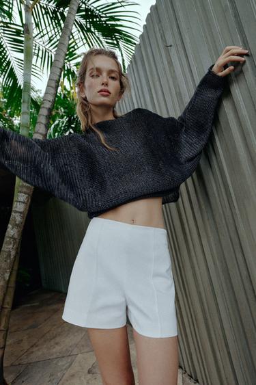SHORT TAILLE HAUTE - Blanc de Zara - Image 4
