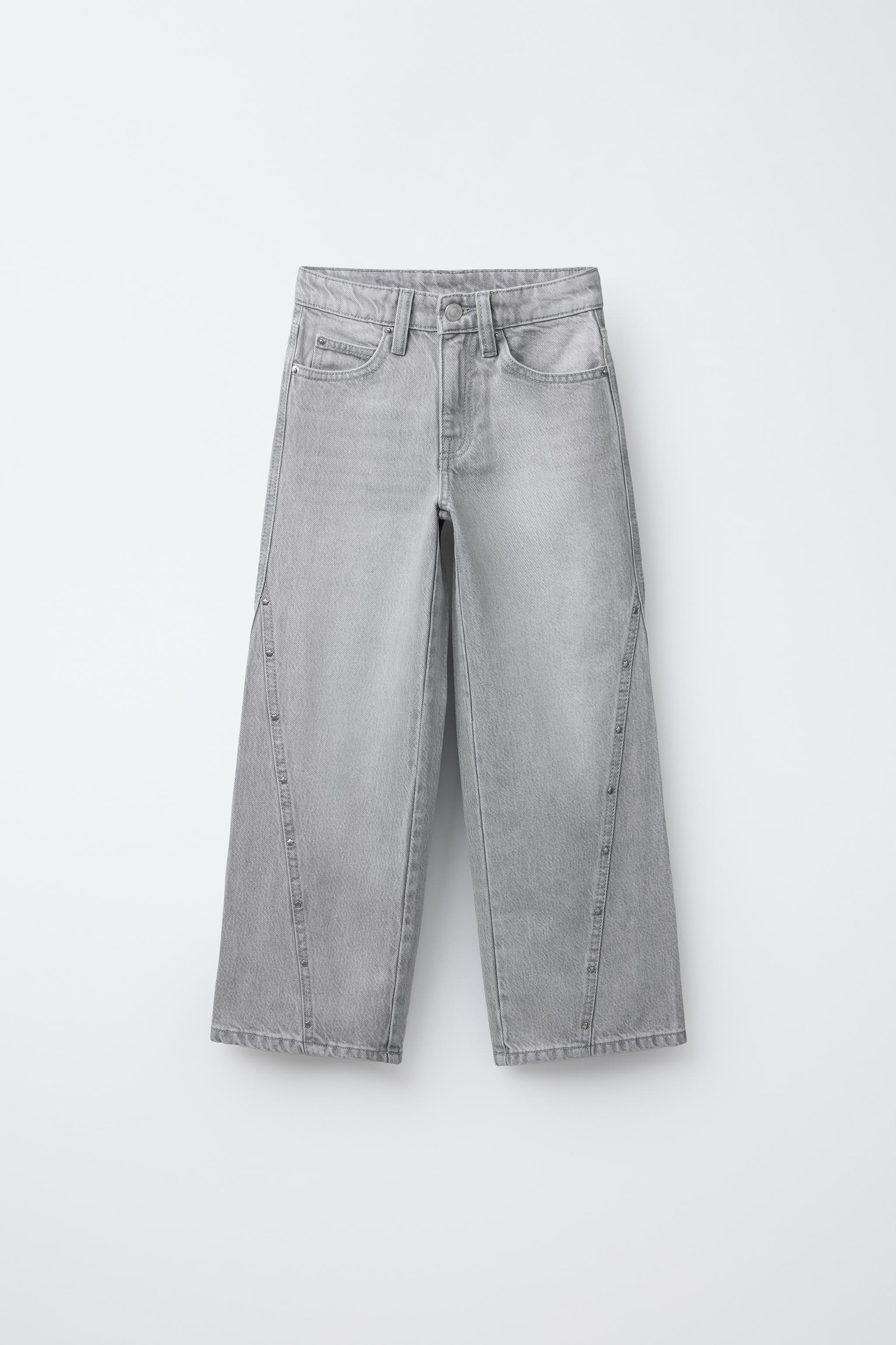 スター ワイドレッグジーンズ - グレー | ZARA Japan / 日本