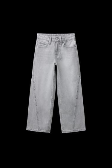 Zara STAR WIDE LEG JEANS - Gray