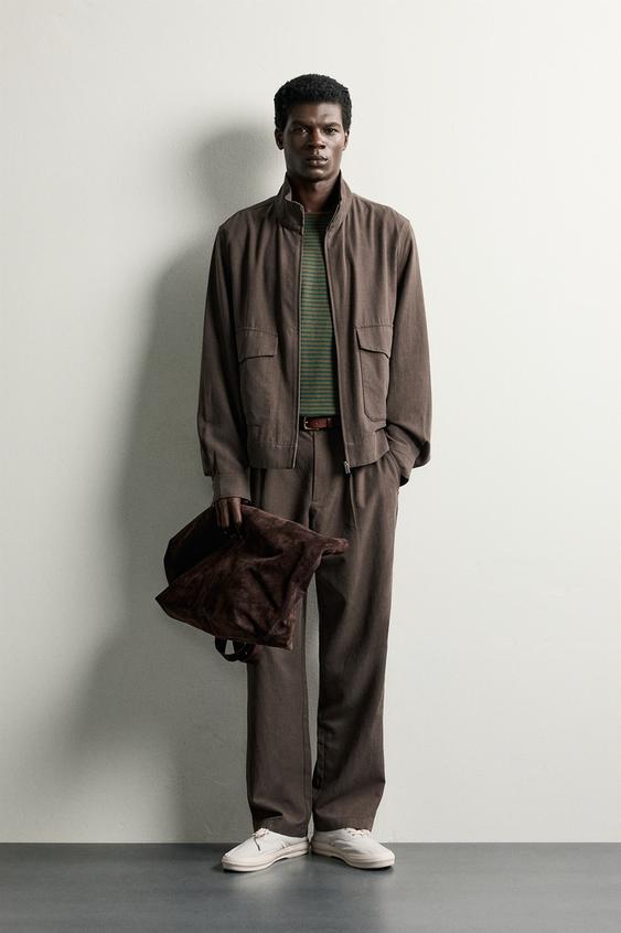 REGULAR FIT OVERSHIRT WITH POCKETS - Brown by Zara - Image 0
