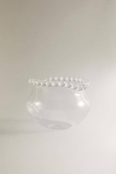 BUBBLE-EFFECT VASE - Transparent by Zara
