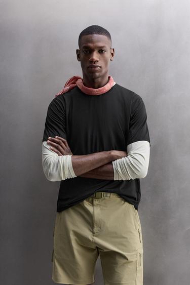 T-SHIRT TECHNIQUE IMPRIMÉ RUNNING - Bleu marine de Zara - Image 1