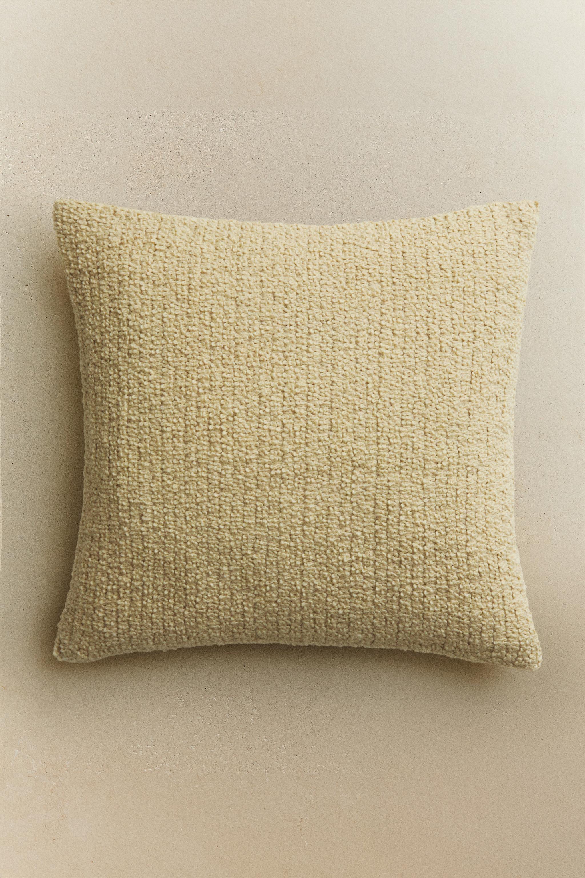 WAVY WOOL BLEND THROW PILLOW COVER