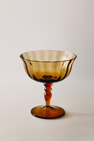RAISED DESIGN WINE GLASS - Brown by Zara - Image 4
