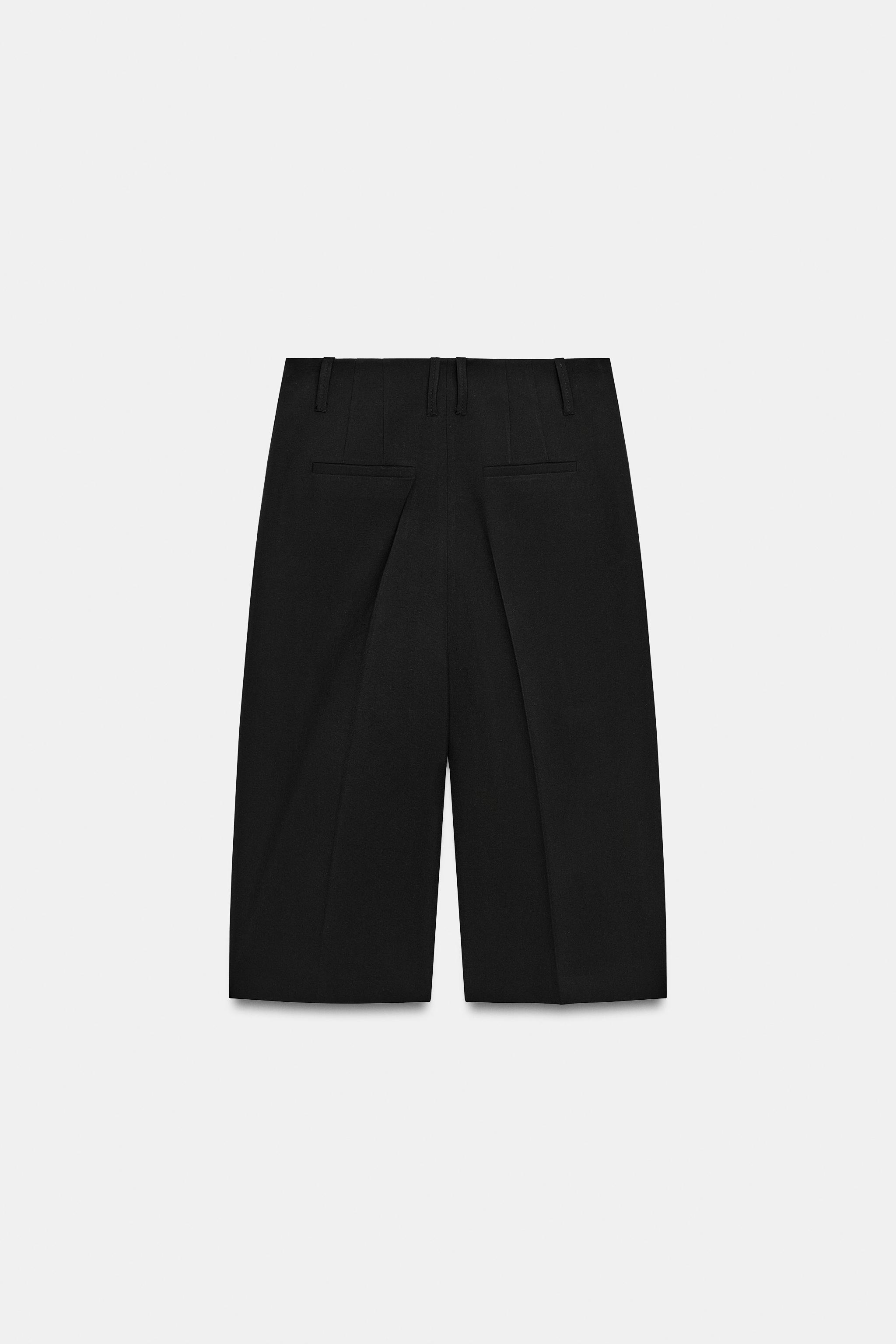 Женские шорты Zara ZW COLLECTION STRAIGHT DARTED BERMUDA SHORTS — фото 7