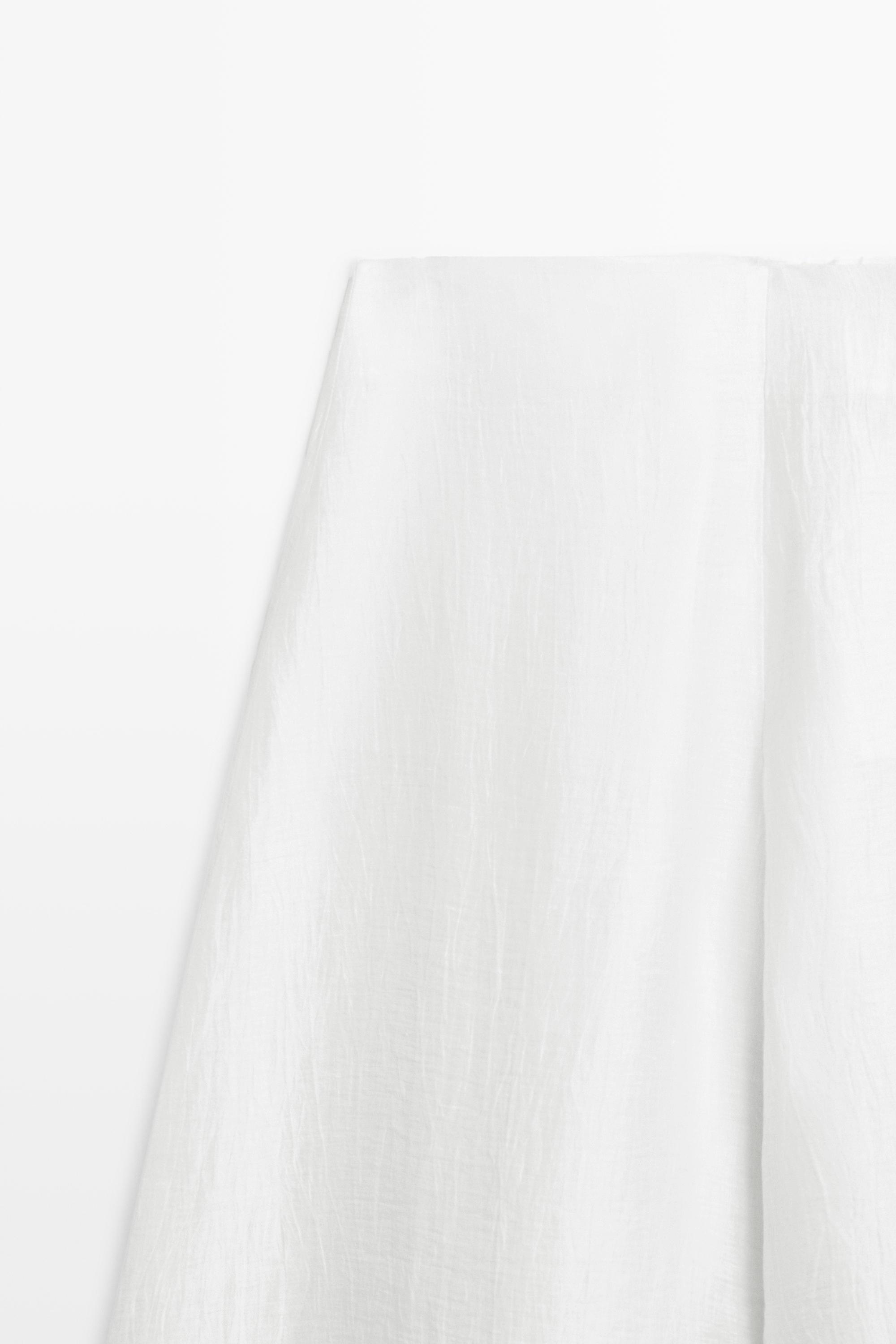 Linen blend palazzo trousers