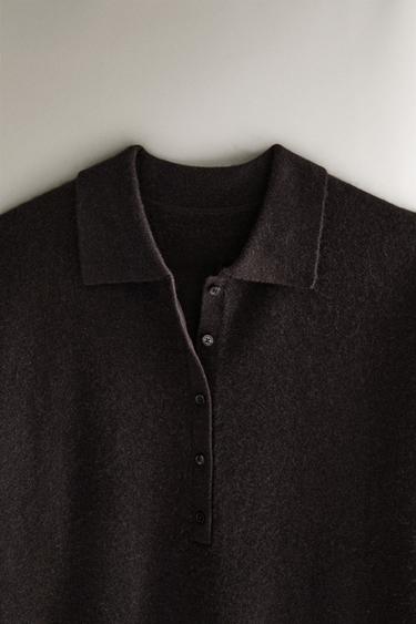 CASHMERE DRESS - Dark brown by Zara - Image 1