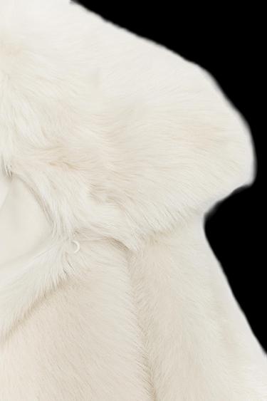LEATHER COAT WITH SHEEPSKIN ZW COLLECTION - White by Zara