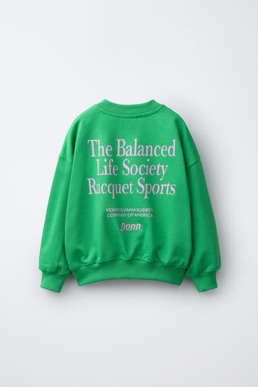 PENN © SLOGAN SWEATSHIRT - Green by Zara - Image 1