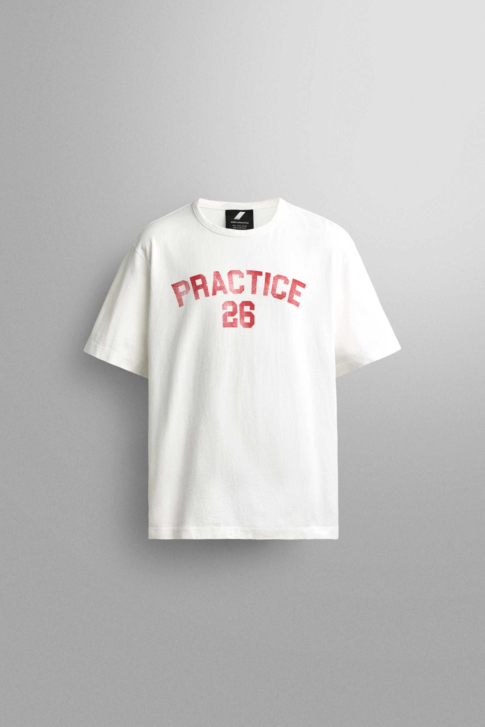PRINTED TEXT COTTON T-SHIRT — White