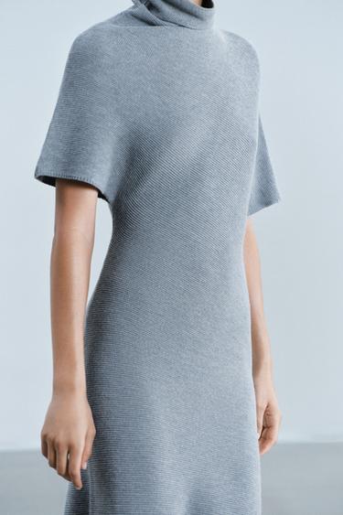 LONG KNIT DRESS — Gray 2
