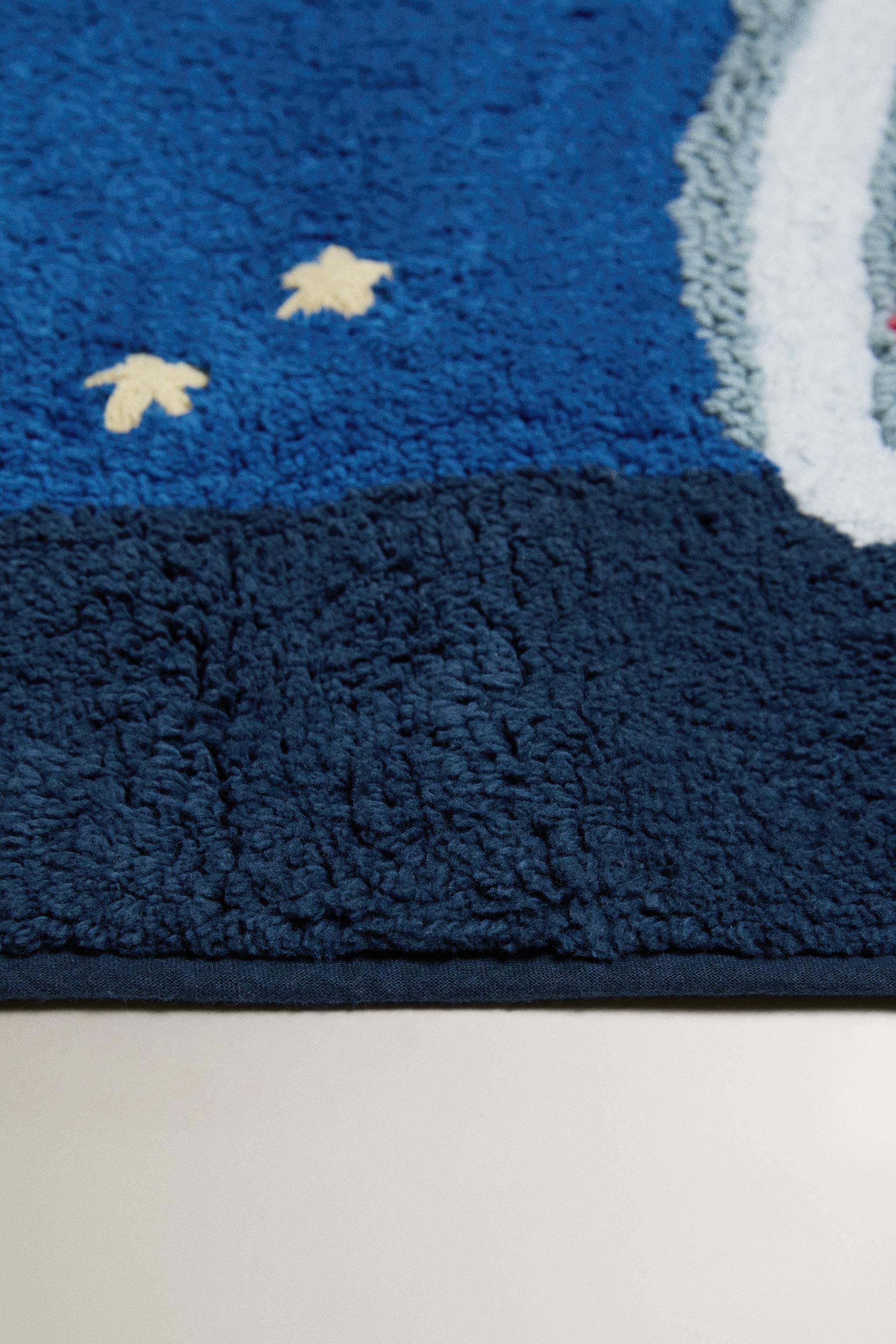 KIDS' SPACESHIP BATH MAT — Cream