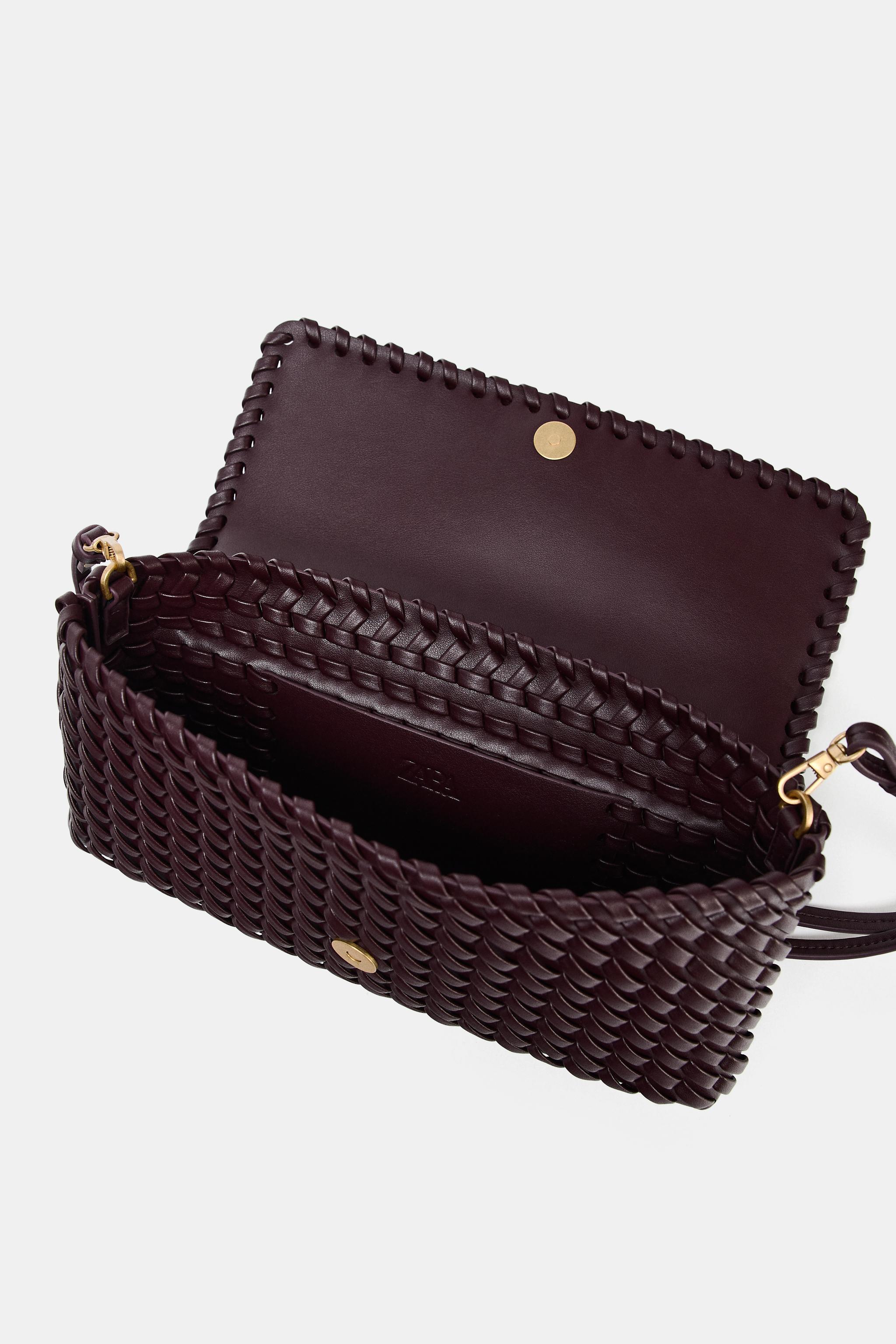 WOVEN BAG - Burgundy Red | ZARA United States
