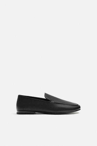 LEATHER LOAFERS - Black by Zara