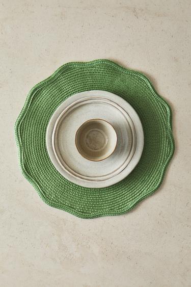PACK OF BLONDE LACE PLACEMATS (PACK OF 2) - Green by Zara - Image 5