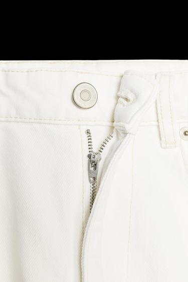 JEANS TRF SLOUCHY SCHLAUFE MITTELHOHER BUND - Weiß von Zara