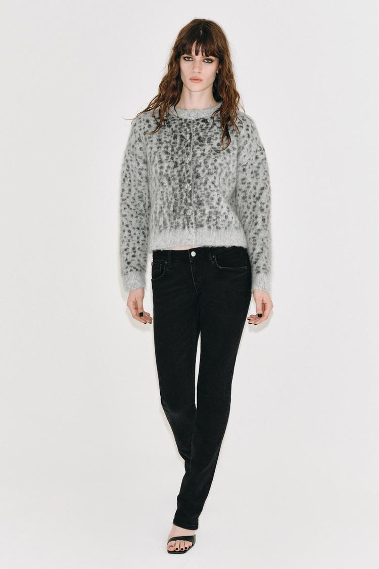 Chaqueta punto jacquard animal