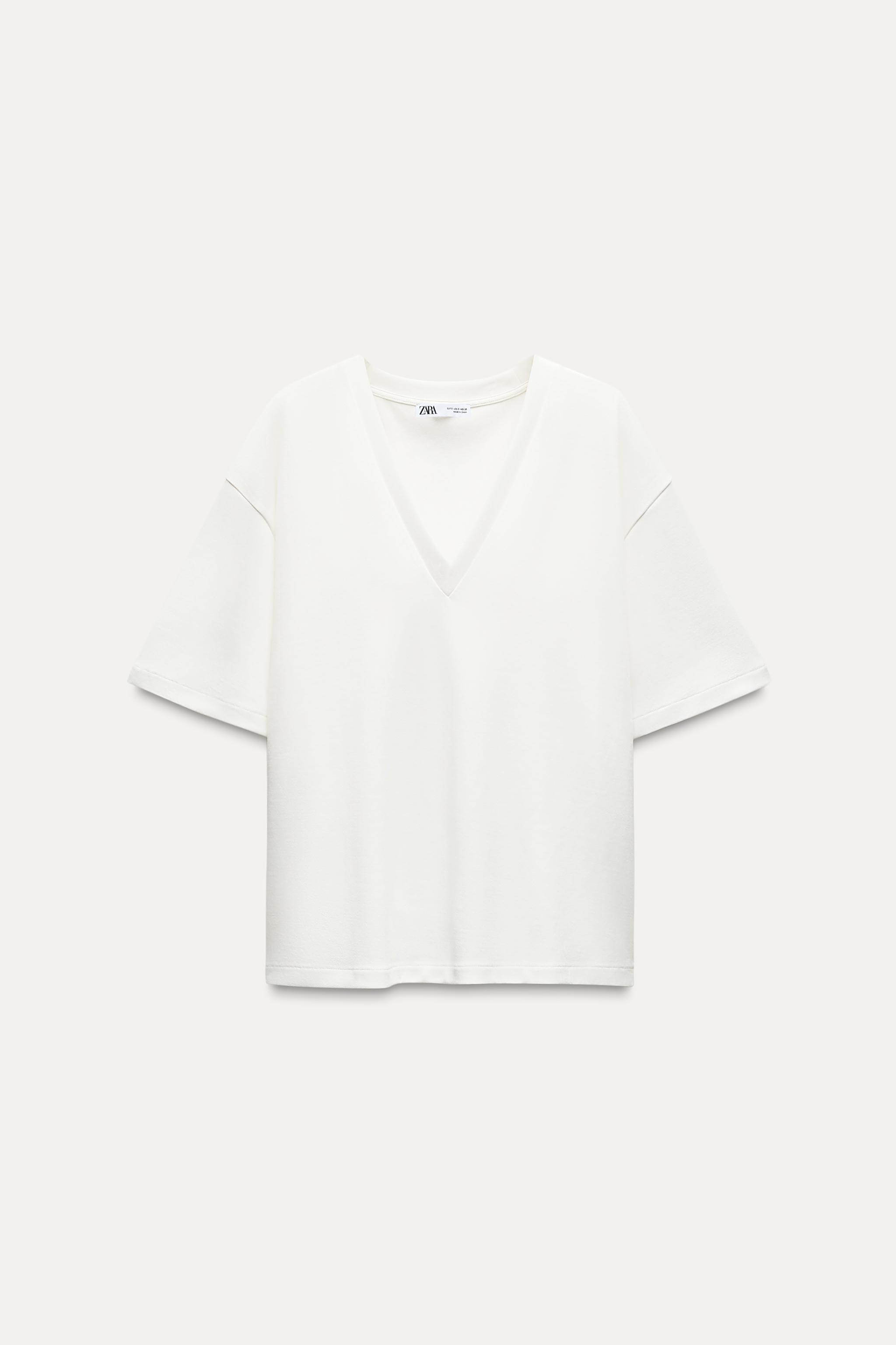 コレクション zara vネックtシャツ 透ける