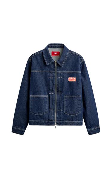 PLEATED DENIM JACKET X HARRY LAMBERT