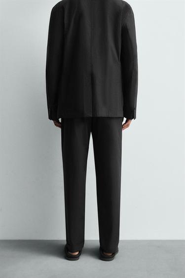 POPLIN SUIT TROUSERS - Charcoal by Zara - Image 2
