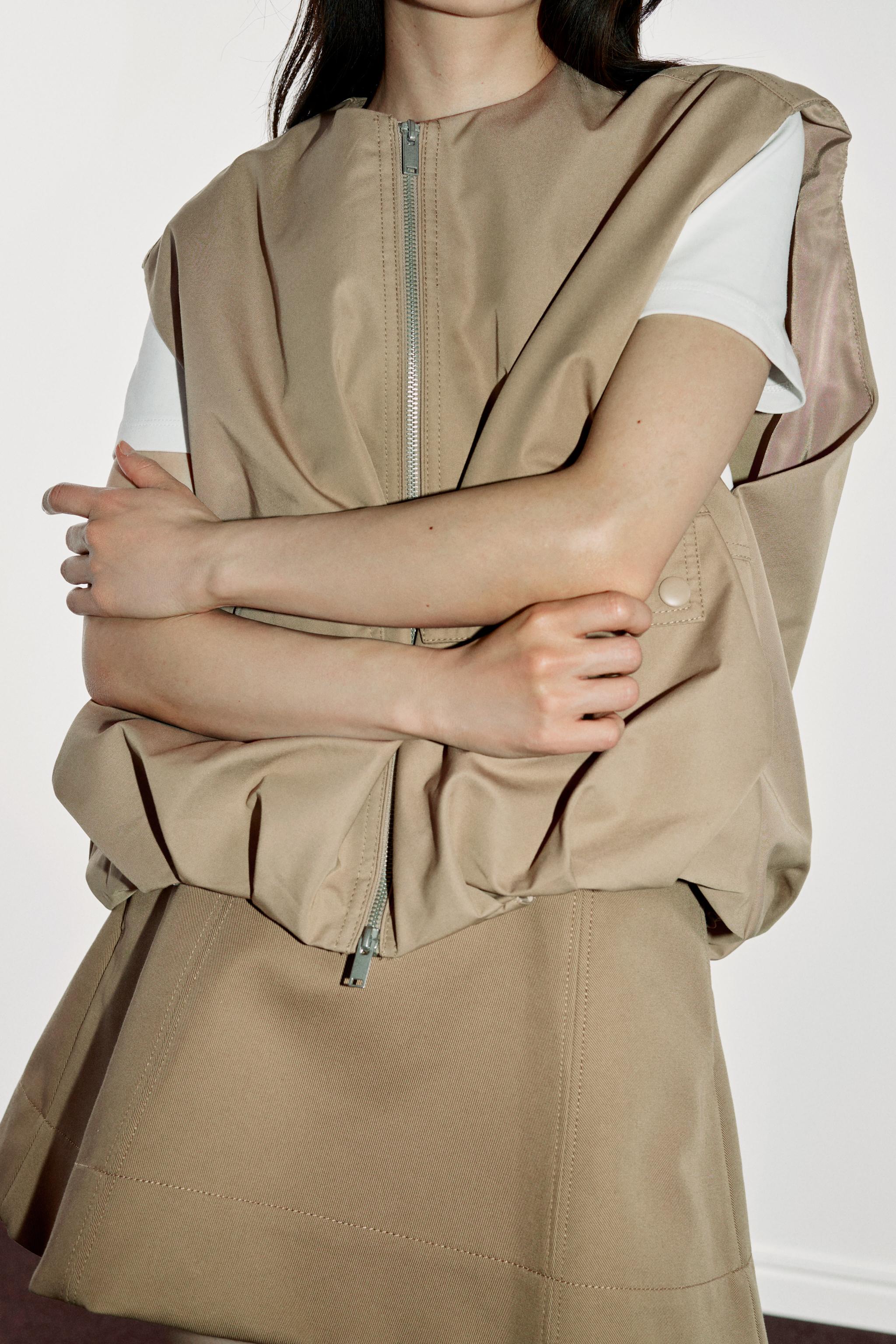 ZARA オーバーサイズベスト　ザラ ZW COLLECTION オーバーサイズベスト - ベージュ | ZARA Japan