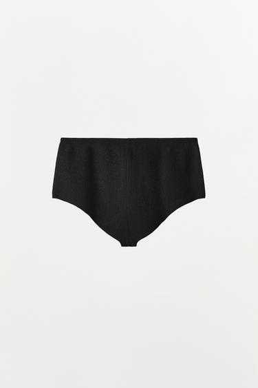 MINI SHORTS WITH COTTON BUTTONS - Black by Zara - Image 5