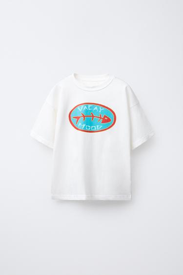 PRINTED T-SHIRT - White by Zara